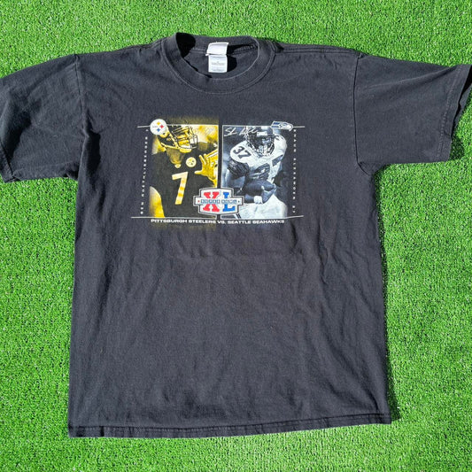 Vintage Super Bowl Steelers vs Seahawks T-Shirt